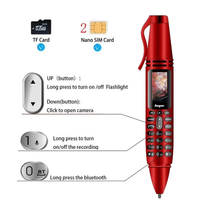 Un mini téléphone discret que tu peux garder partout avec toi